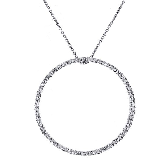 0.75 Carat Diamond Eternity Pendant Necklace - Picture 1 of 10